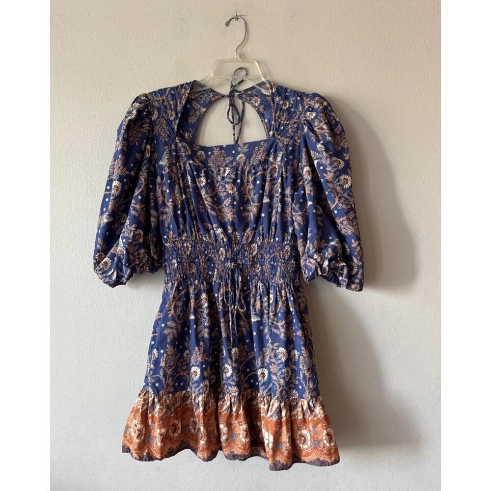 House of Harlow 1960 Nastassia‎ Dress Women’s Size XL Puff Sleeve Mini Smocked
